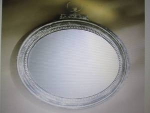 lot 49 image: Antiqued Pocket Watch Oval Mirror o...