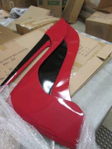 lot 77 image: Red Stiletto Wall Art open box Reta...
