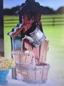 lot 85 image: Watering Can Birdhouse Fountain ope...