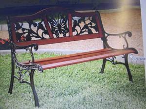 lot 94 image: Park Bench open box Retail $129.99 ...