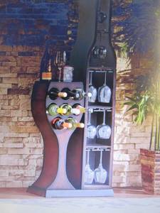 lot 96 image: Conversation Piece Wine Rack open b...