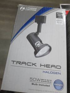 lot 217 image: 4 Lithonia Lighting 1-Light Black T...