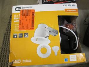 lot 231 image: CE 5 in. White LED Swivel Baffle Ro...