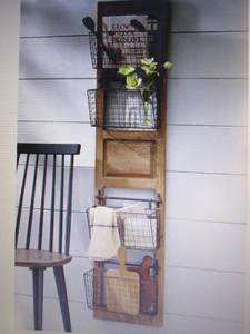 lot 102 image: Rustic Basket Shelf open box Retail...
