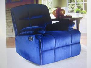 lot 105 image: Microfiber Swivel Rocker Recliner o...