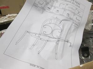 lot 114 image: Iris Dining Chairs open box Retail ...