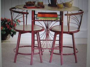 lot 122 image: Colorful Bistro Set open box Retail...