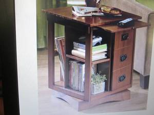 lot 139 image: Revolving End Table open box Retail...