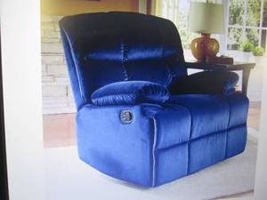 lot 144 image: Microfiber Swivel Rocker Recliner o...