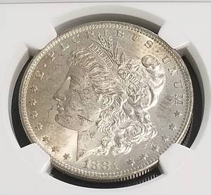 1881-O MORGAN SILVER DOLLAR MS63 NGC