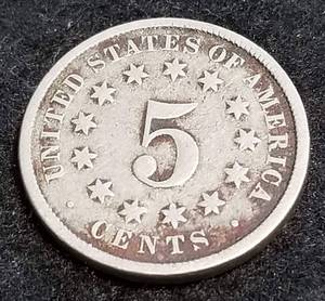 1872 US SHIELD NICKEL