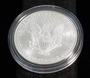 2001 AMERICAN SILVER EAGLE 1 TROY OZ. .999 FINE SILVER IN AIRTITE