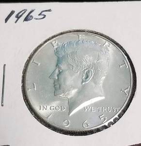 2 BU-UNC 40% SILVER KENNEDY HALF DOLLARS 1965 1966