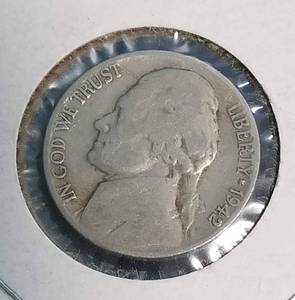 3 COINS 1900 INDIAN HEAD CENT 2 NICKELS 1942-D 1943-S SILVER