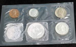 1962 US PROOF SET 90% SILVER HALF QUARTER DIME