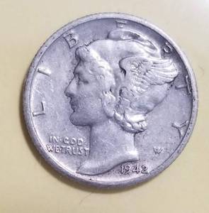 4 MERCURY DIMES 1942 1942-S 1943-D 1944