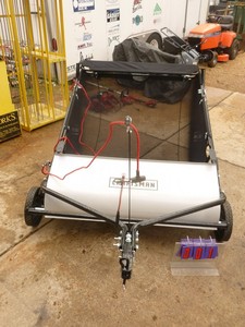 Craftsman 42 12 volt lawn sweeper. New condition. As shown.