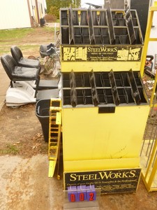 Steelwork metal rack organizer. As shown.