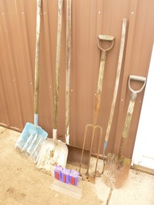 Assortment of yard tools. As shown.