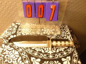 Military style survival knife with sheath. As shown.