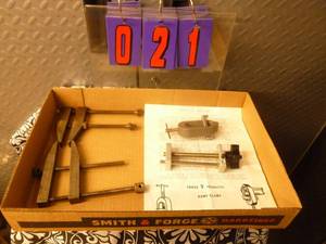 Box of gun vice & clamps. As shown.