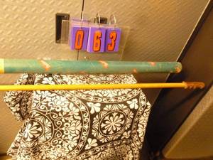 Heddon fiberglass cane pole. Approx 12 with tube. As shown.