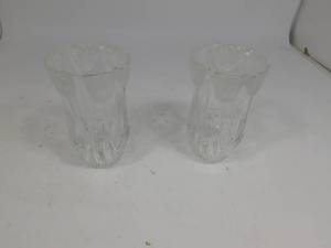 Etched Glass Bowl with 2 Glasses
