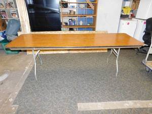 Long Wood Folding Table