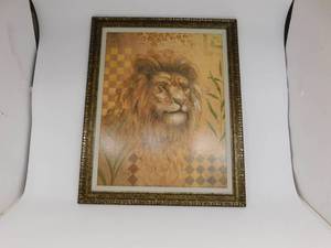 Framed Lion Print