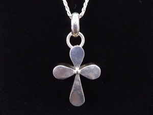 .925 Sterling Silver Heavy Cross Pendant Necklace
