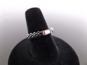 .925 Sterling Silver Emerald Cut Garnet Ring Size 7