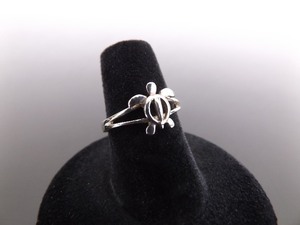 .925 Sterling Silver Turtle Ring Size 6