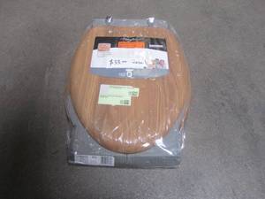 lot 804 image: Mayfair Elongated Closed Front Toilet Seat in Natural Oak 19601CP 378