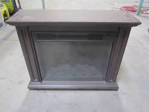 lot 848 image: Greentouch 33-in W Smoked Chestnut Infrared Quartz Electric Fireplace 1409FM-23-248