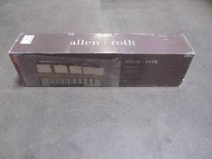 lot 853 image: allen  roth Merington 5-Light 37.5-in Brushed Nickel Vanity Light Bar 0578936