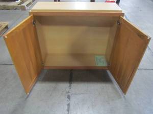 lot 302 image: Hampton Bay Assembled 36x30x12 in. Wall Kitchen Cabinet in Medium Oak KW3630-MO