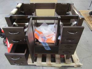 lot 303 image: allen  roth Kingscote Espresso Single Sink Vanity- Cabinet Only - (Common 36-in x 20-in) WSL36RVE
