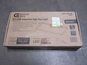 lot 885 image: Commercial Electric 2 ft. Linear White Integrated LED High Bay Warehouse Light with 18000 Lumens 5000k and Dimmable 50232161