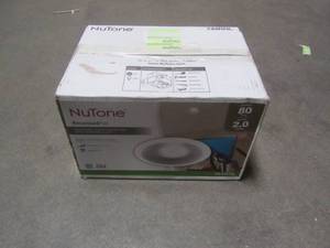 lot 892 image: Nutone White Adjustable 50-80 CFM Ceiling Bathroom Exhaust Fan with Light Easy Change Trim Kit, ENERGY STAR 744RNL