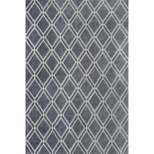 lot 109 image: allen  roth Shae Grey Indoor Mid-Century Modern Area Rug 8 x 10 - Stain on edge.