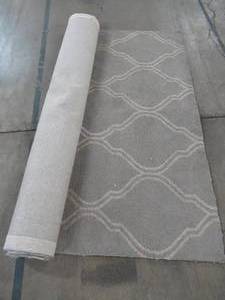 lot 116 image: Hudson Shag GreyIvory 8 ft. x 10 ft. Area Rug - Needs some cleaning.