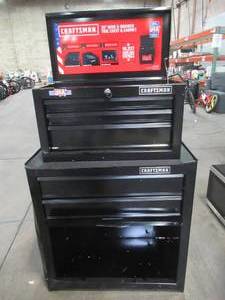 lot 209 image: CRAFTSMAN 26 12 x 14 x 44 14 Tall 5-Drawer Ball-Bearing Steel Tool Chest Combo (Black) CMST22653BK