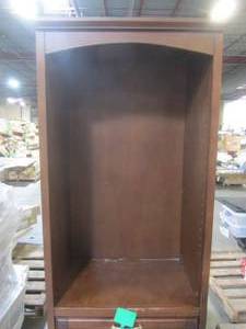lot 321 image: allen  roth 24 x 16 x 76 Java Wood Closet Shelf Unit WSWS-CS1C