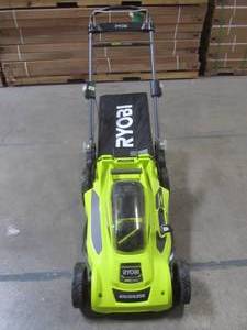 lot 1-705 image: Ryobi 20 in. 40-Volt Brushless Lithium-Ion Cordless Battery Walk Behind Push Lawn Mower 6.0 Ah BatteryCharger Included RY401110-Y