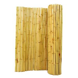 lot 256 image: Backyard X-Scapes 3 ft. H x 8 ft. W x 1 in. D Natural Rolled Bamboo Fence Panel.