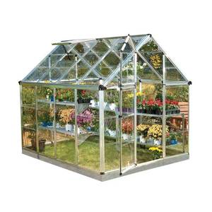 lot 258 image: Palram Snap and Grow 6 ft. x 8 ft. Silver Polycarbonate Greenhouse, 701273