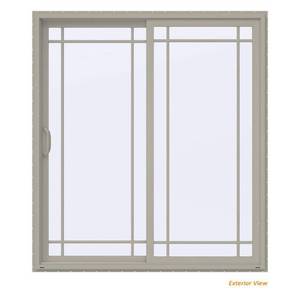 lot 632 image: Jeld-wen V-4500 Premium 9-Lite Vinyl Sliding Patio Door in Desert Sand.