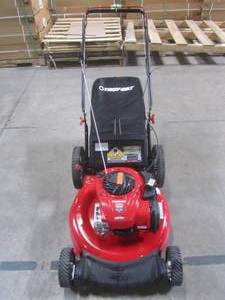 lot 1-708 image: Troy-bilt 21 in. 140 cc 550ex Series Briggs & Stratton Gas Walk Behind Push Mower with 2-in-1 cutting TriAction Cutting System TB110