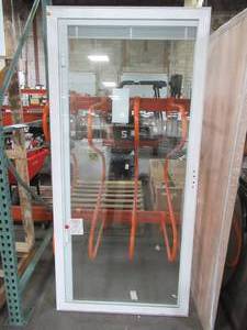 lot 617 image: Reliabilt Series 312 White Vinyl Sliding Patio Door Replacement, Approximately 36 X 77 14.