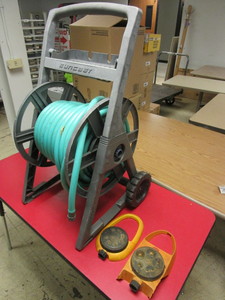lot 406 image: SUNCAST HOSEMOBILE HOSE REEL, NELSON LAWN SPRINKLERS